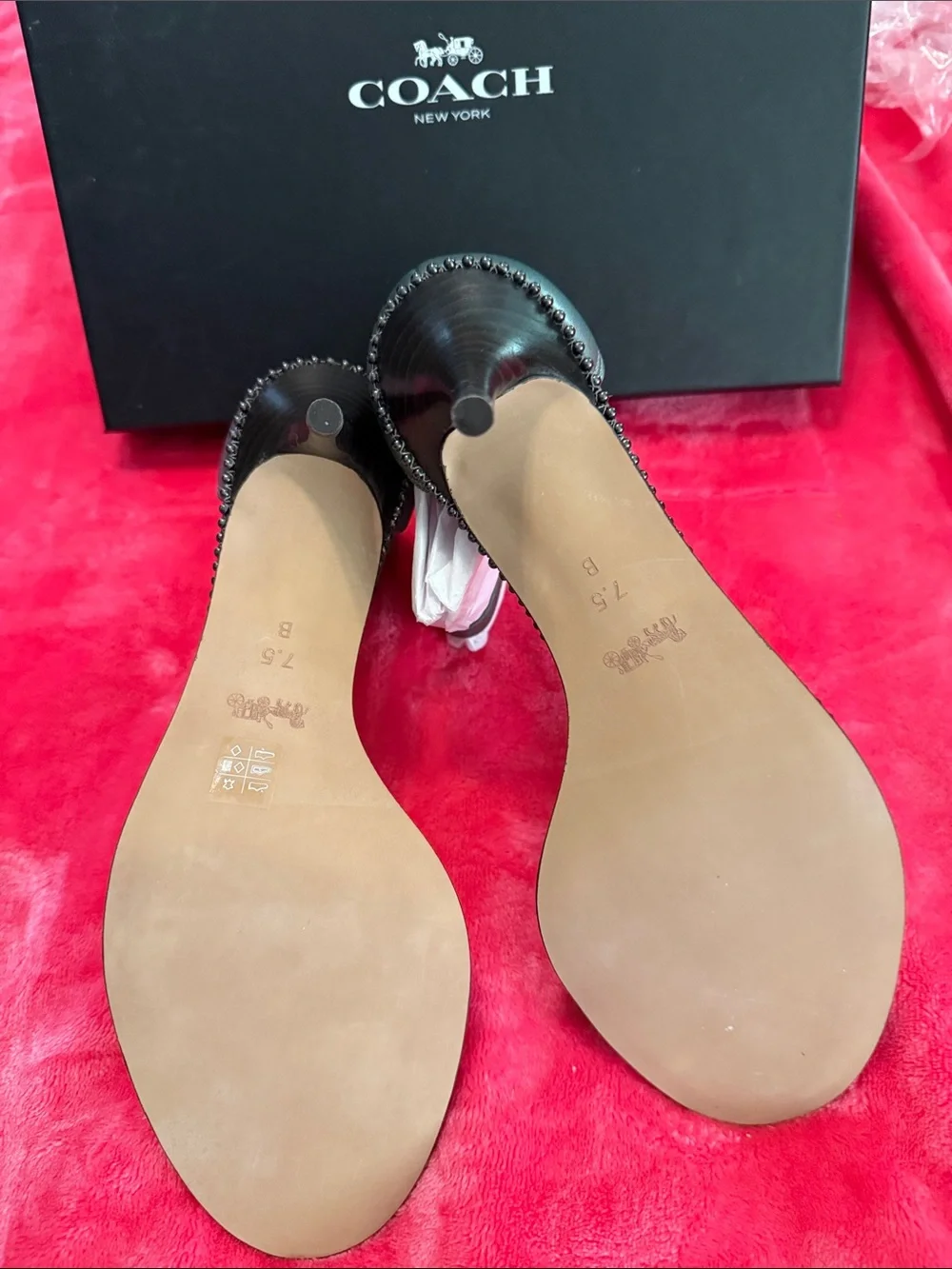 Coach Black Shoe Box with White Label